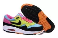 new style nike air max 87 leather jaune bleu noir,vrai air max 87 cuir pas cher